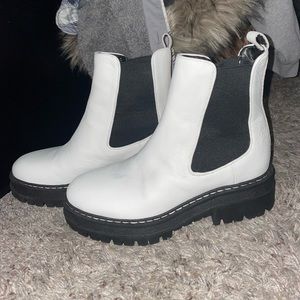 Marc Fisher LTD booties in black and white in the size 7.5